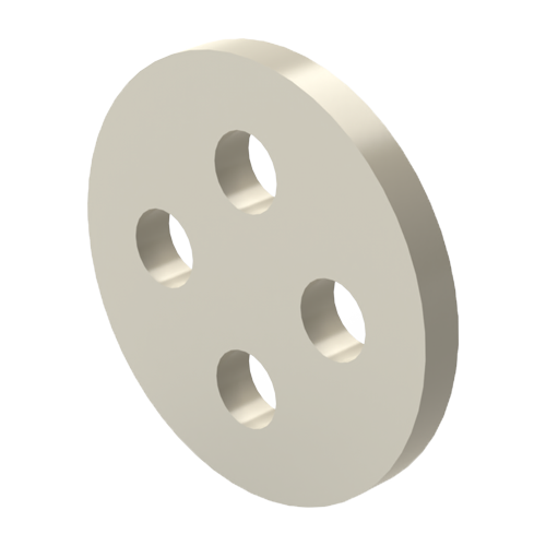 Washer for TO-18 and T1 3/4 Nylon 6/6 white UL94-V2