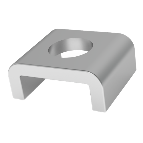 Clamping Bracket Type E M5 A2 Plain Stainless Steel