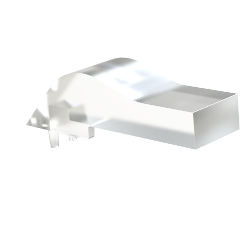 Light Pipe 90° for SMD LED Rectangular Face 0.218 x 0.117