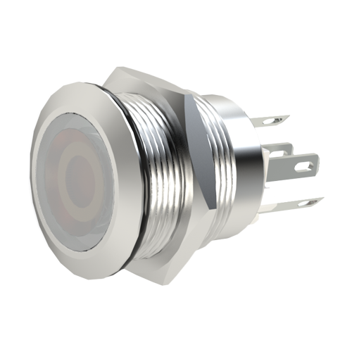 Switch Illuminated Vandal Resistant Dot Illuminated, S.P. Push to Make