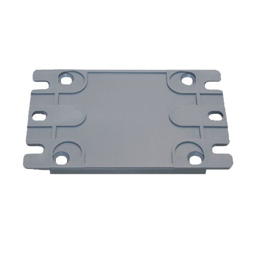Ground plate flanged 55.4 x 96.6 gray for modular housing