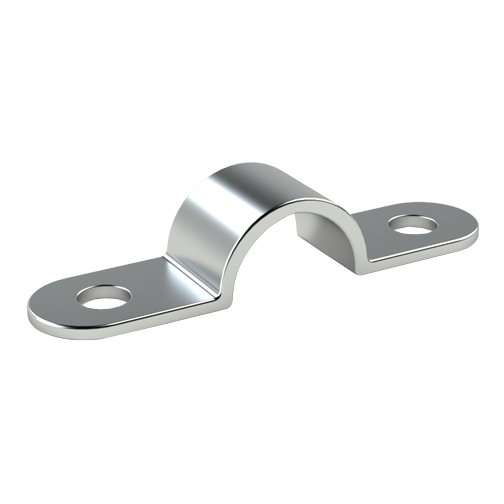 Cable Clamp Two-Sided Fastening Ø 6.0 | Hole Ø 3.2 | Nickel-Plated Steel