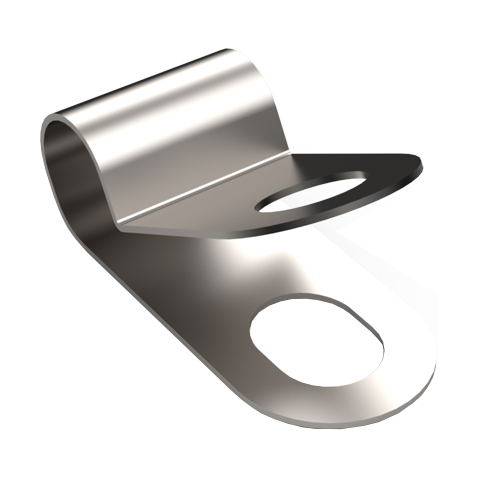 Cable Clamp One-Sided Fastening Ø 9.0 | Hole Ø 4.5 | A4 Stainless Steel