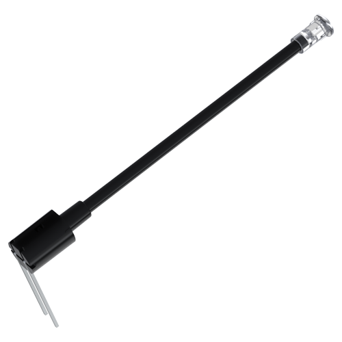 Flexibler Lichtleiter mit LED grün Einlöt-Adapter - horizontal Flexibler Lichtleiter mit LED grün Einlöt-Adapter - horizontal