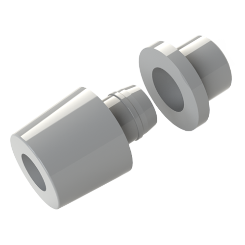 Push-In Foot Ø15.0x15.0 PE gray