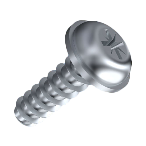 Self-Tapping Screw for Plastic 2.5x10 PT Galv. Q&T Steel Pozi Pan Head w/ Flange