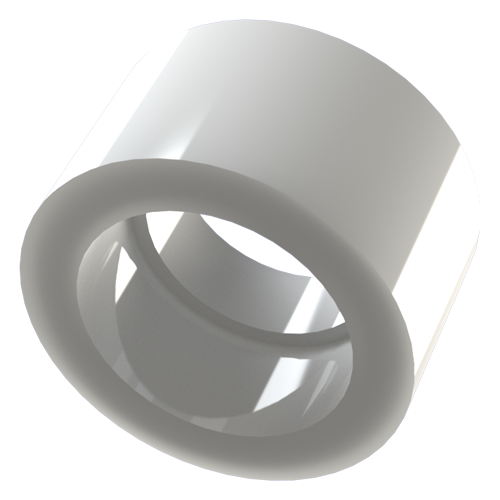 Round Spacer Ø6.1/10.0 x 5.7 PA 6.6 natural | with Blind Hole