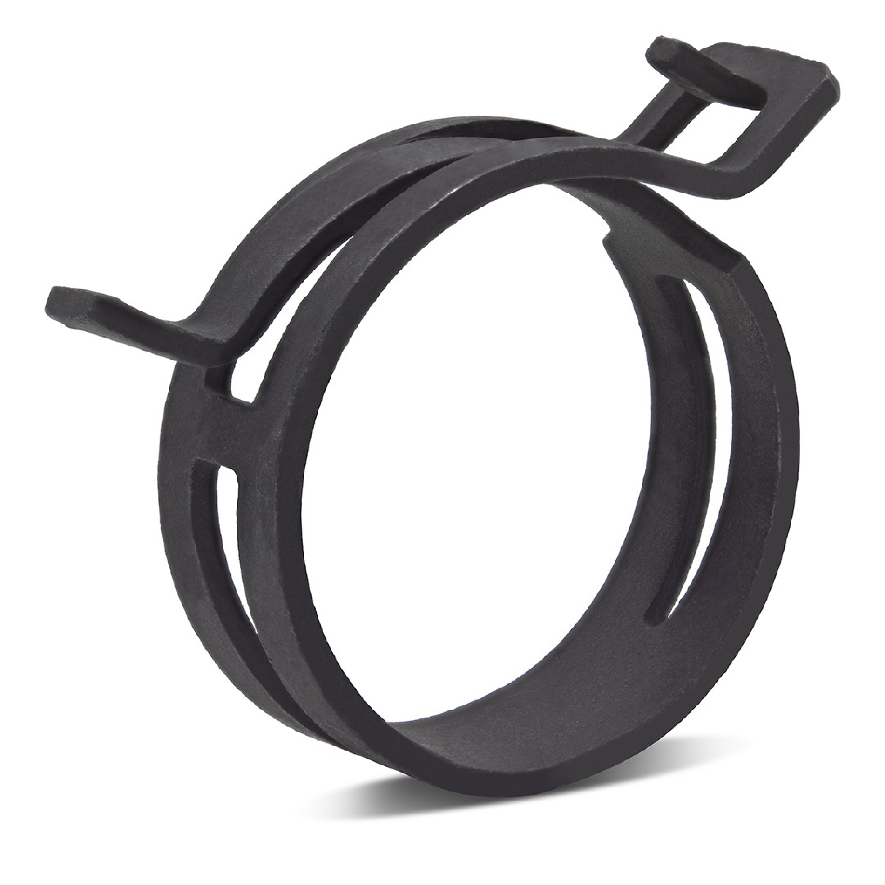 DIN3021 Spring Band Clamp Ø24.3-28.0 Black Galvanized Steel