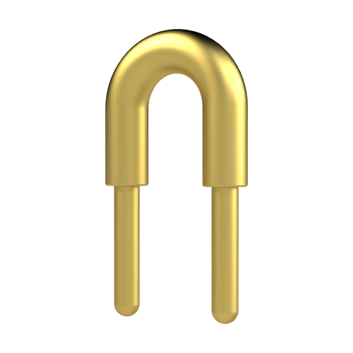 Jumper ø0.6mm pitch 2.54mm Brass gold-plated