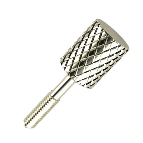 Knurled Thumb Screw M2.5x14 Steel 4.8 Diamond Knurl