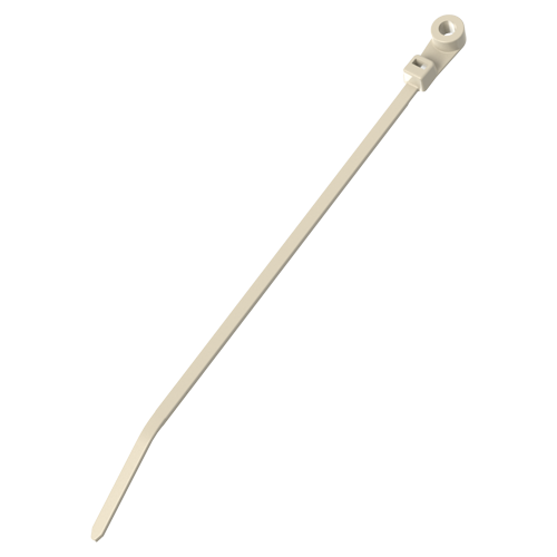 Locking Clamp Cable Tie 4,8x201mm Hole ø5,1mm PA natural