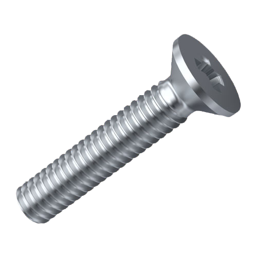 Countersunk Screw ISO7046 M4x14 Galvanized Steel 4.8 Cross Recessed