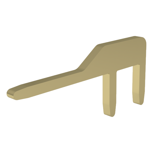 Solder Terminal Pin 1.0x18mm 90° Brass gold-plated