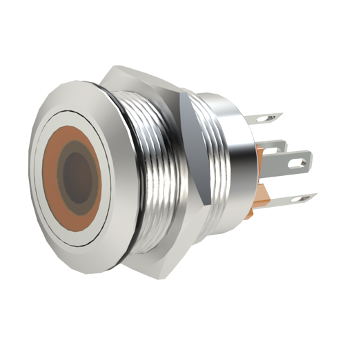 Switch Illuminated Vandal Resistant Dot Illuminated, S.P. Push to Make