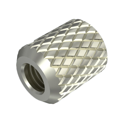 Knurled Nut M4 Nickel-Plated Brass