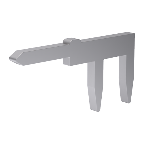 Solder Terminal 0.7x11.2mm 90° Brass silver-plated 0.6mm