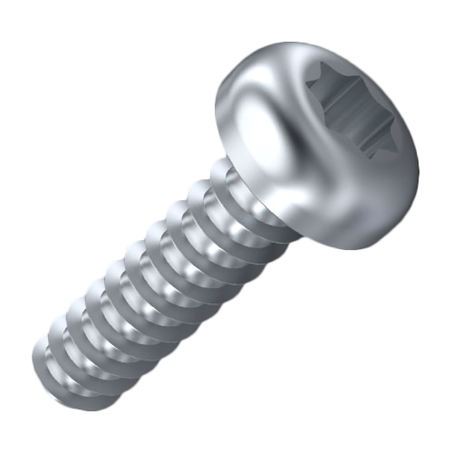 Self-Tapping Screw for Plastic 2.5x12 PT Galvanized Q&T Steel Torx Pan Head