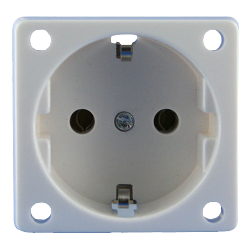 Schuko plug 2+E IP20 for screw mounting