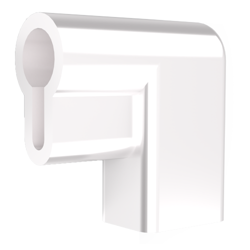 Isoliertülle für Flachstecker 4,8mm 90° zum Nachrüsten - PVC natur UL94-HB