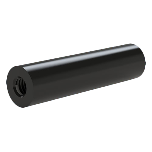 Abstandsbolzen Polyamid GV schwarz I/I Ø5x48 | Gewinde M2,5x10 / M2,5x10