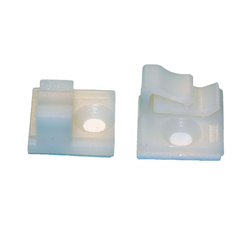 Flat Cable Clamp 16x16mm with adhesive tape and hole ø4.2mm