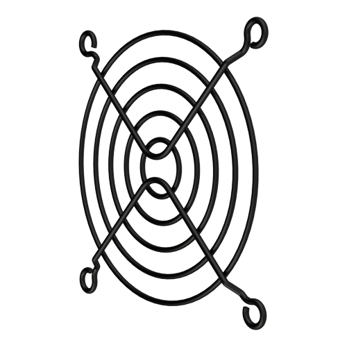 80mm Wire Form Fan Guard | Steel black | 3 1/8"