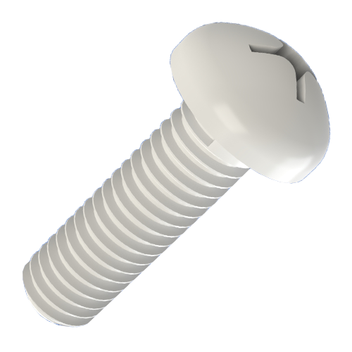 Flat Head Screw ISO7045 M3x16 PA-66 Cross Recess Pan Head