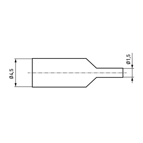 Heat Shrinkable Insulation 4.5/1.5/80mm Polyolefin,black