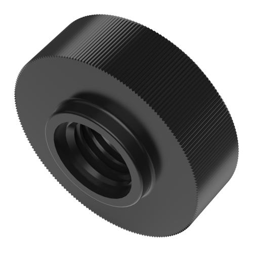 Knurled Nut DIN467 M6 Polyamide 6.6 black