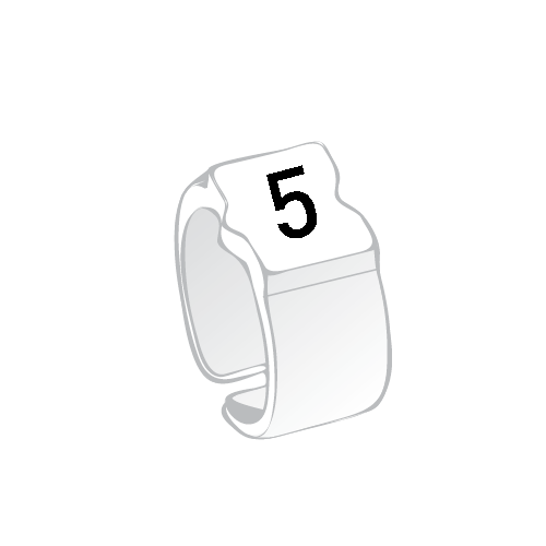 Cable marker PLIO SNAP+PS03"B" POM WHITE