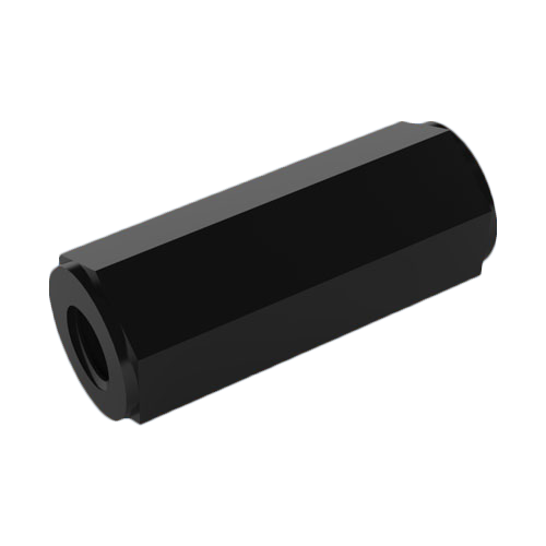 Abstandsbolzen PA6.0 schwarz I/I SW5x15 | Gewinde M2,5x7 / M2,5x7