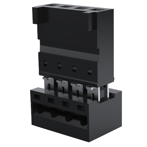 IDC Connector IDC/AUTOCOM 4-pole for Flat Cable AWG 26-28