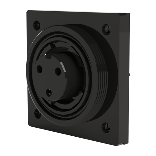 Low Profile Flange Connector 3-pole 10A-250V IP68