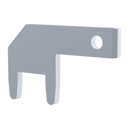 Flachstecker 2,8x0,8 | 90° Messing verzinnt