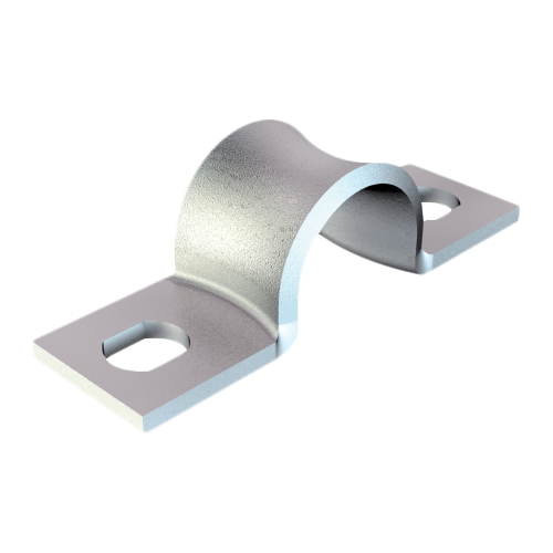 Kabelschelle Befestigung zweiseitig Ø10,0 | Bohrung Ø3,2 | Stahl verzinkt