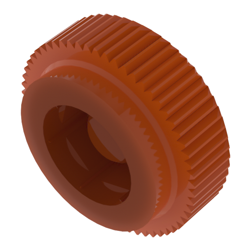 Knurled Knobs / for Hex Screws / ø17mmx6.5mm / orange