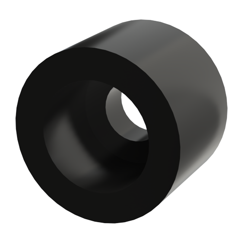 Round Spacer Ø6.2/10.0 x 7.0 PA/GF black | with Blind Hole