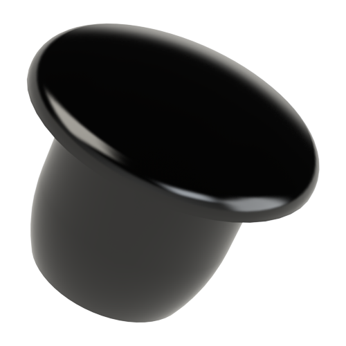 Hole Plug ø10/12x4mm polyethylene, black (RAL 9005)