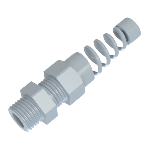 Cable Gland with antikink M12x1.5 IP68 clamping range 3,5-7mm PA grey