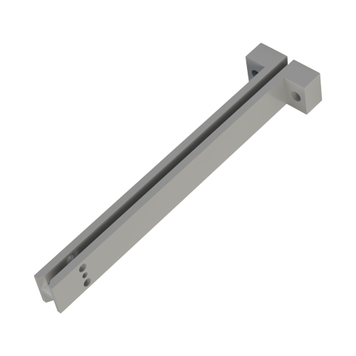 Card Guide for 1/16"PCB 60mm lenght without locking - Polyamid grey