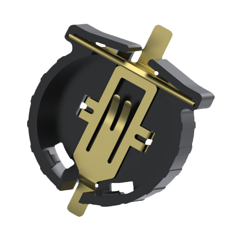 SMD Coincell Holder ø12mm x1 cells Polyphtalamid/Gold plated terminals