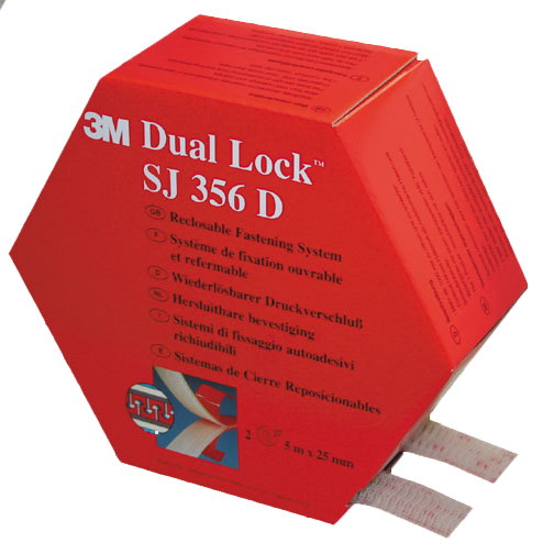 Flexibler Druckverschluss 3M SJ356D transluzent / Box 2x 5m x 25,4mm