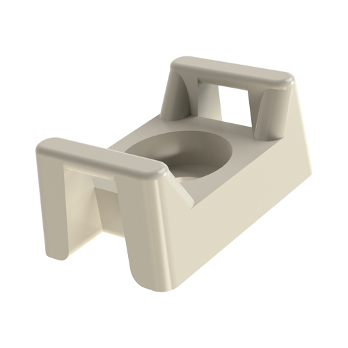 Cable Tie Holder for screw M3 (#6) 8x13mm PA6.6 natural -60°/+85°C