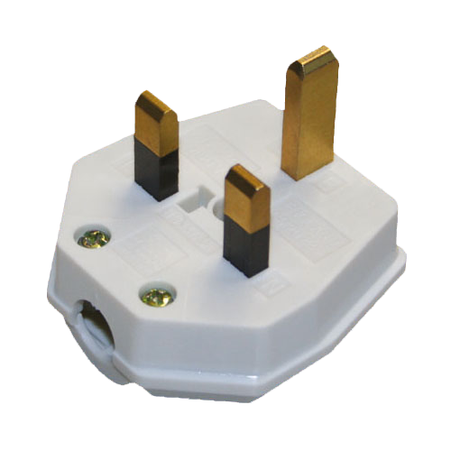 Main Plug United Kingdom 13A-250V 3-pole with flat pins