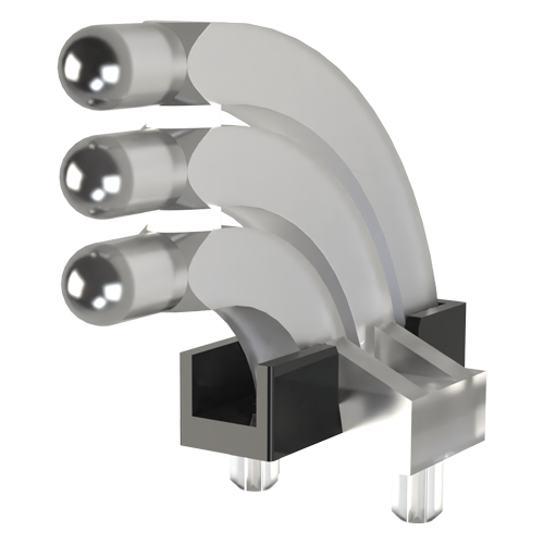 Tri-Level 3x ø3mm Light Pipe 90° Polycarbonat clear