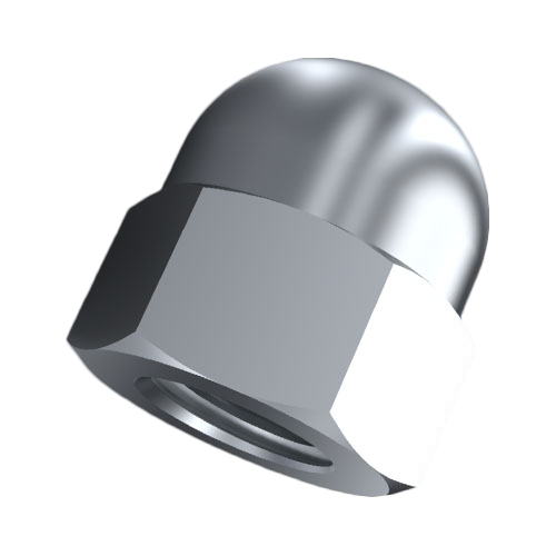Cap Nut DIN1587 M6 Nickel-Plated Brass