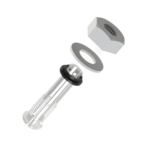 Panel Light Pipe ø5/16mm IP67 Polycarbonat clear/with seal black