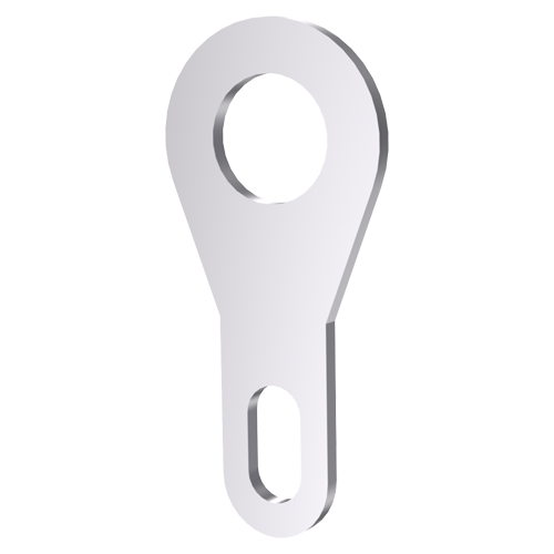 Soldering Tag DIN 46215 ø5.3/13.5mm Brass silver-plated 0.8mm thick