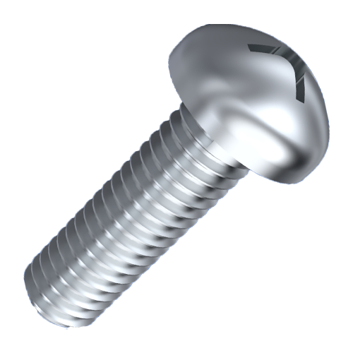 Flat Head Screw ISO7045 M1.6x5 A2 Plain ST STL Cross Recess Pan Head