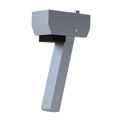 Instrument Foot 34.0x18.0 Zinc Die Cast silver